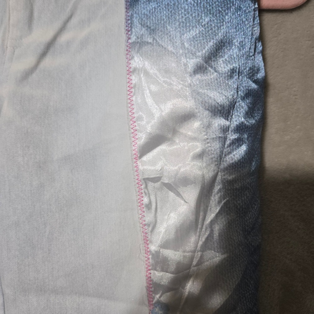 Solid Rose Patchwork Jeans Floral Print Denim Sz … - image 6